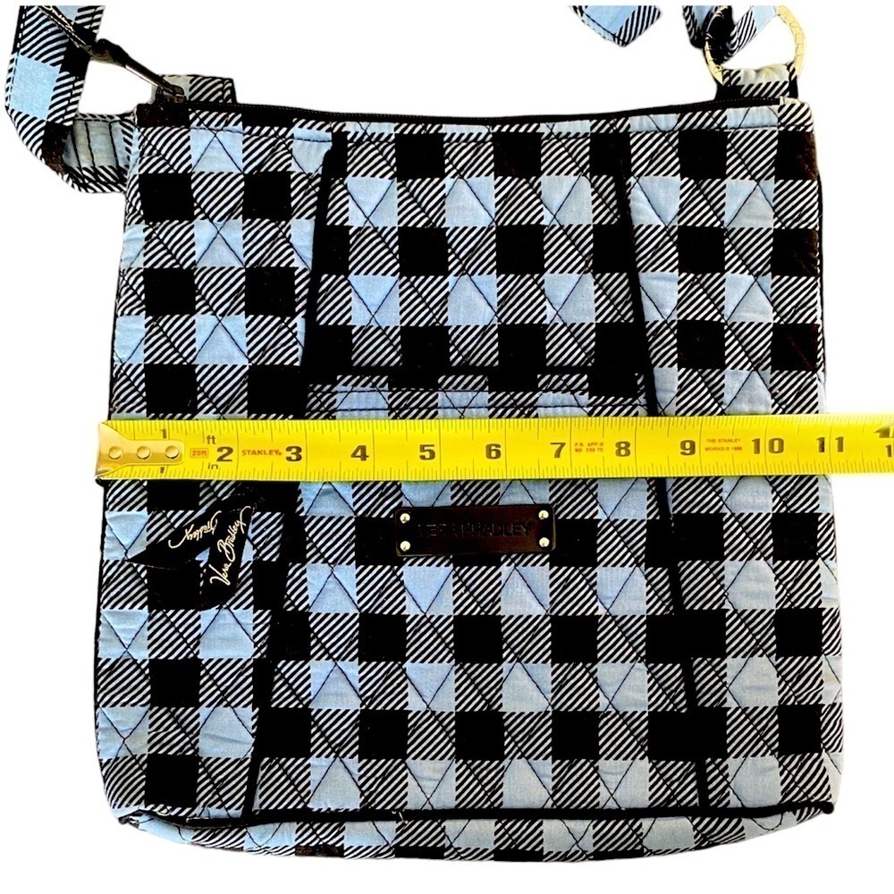 VERA BRADLEY Hipster Crossbody/Shoulder Bag Black/Blue Buffalo Check/Pla… - Picture 11 of 12
